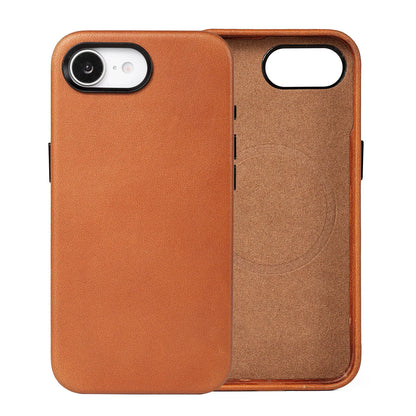 Genuine Leather Full Wrap Screen Protector Phone Case for iPhone 16 Series - image 1