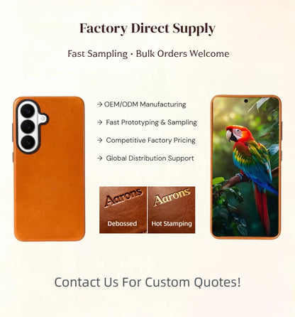Oiled Wax Leather Phone Case for Customizable Device Models image 3