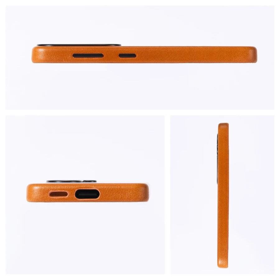 Oiled Wax Leather Phone Case for Customizable Device Models image 4