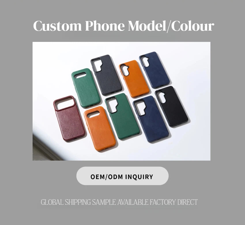 Oiled Wax Leather Phone Case for Customizable Device Models image 6