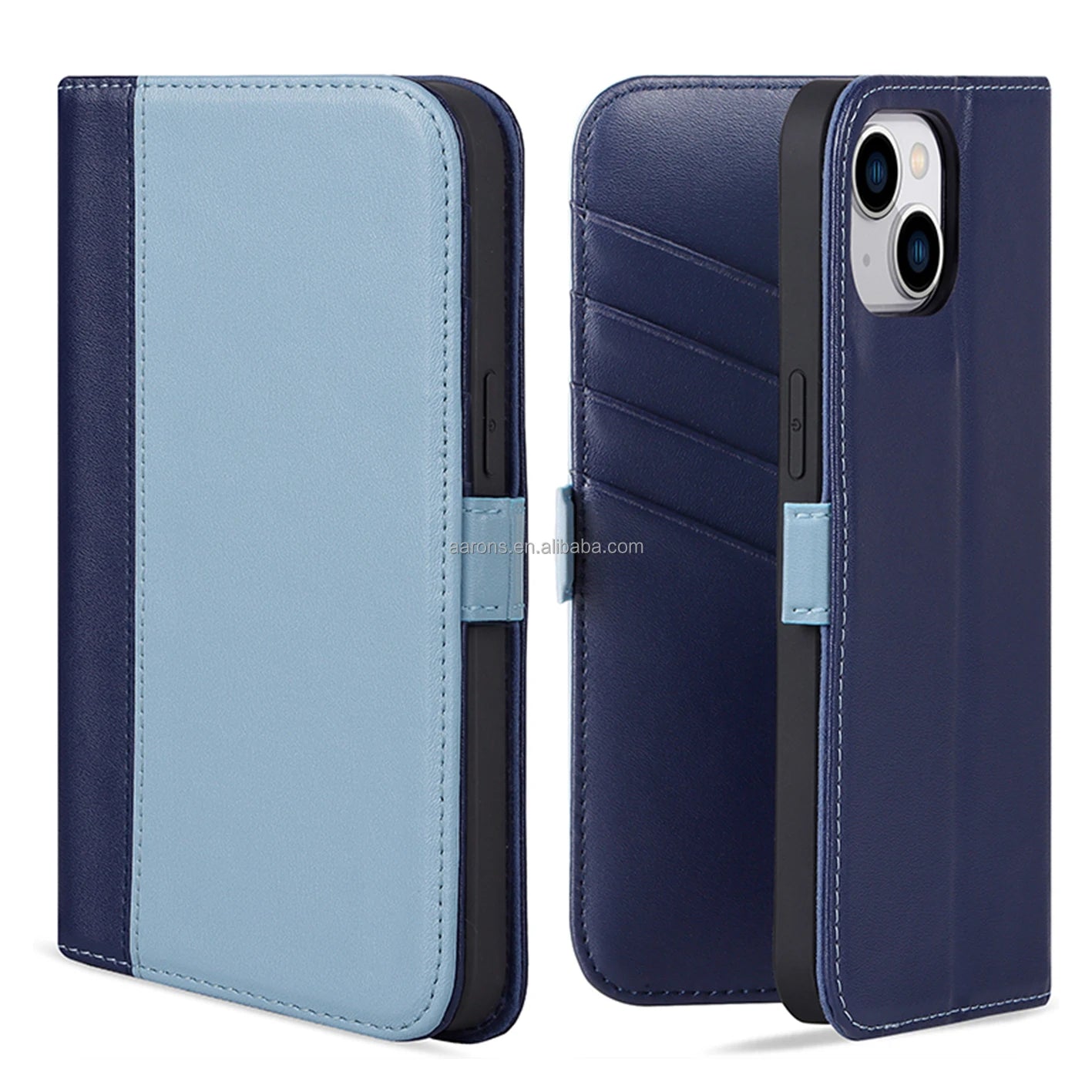 Genuine Leather Wallet Phone Case for iPhone 15 Series image 7
