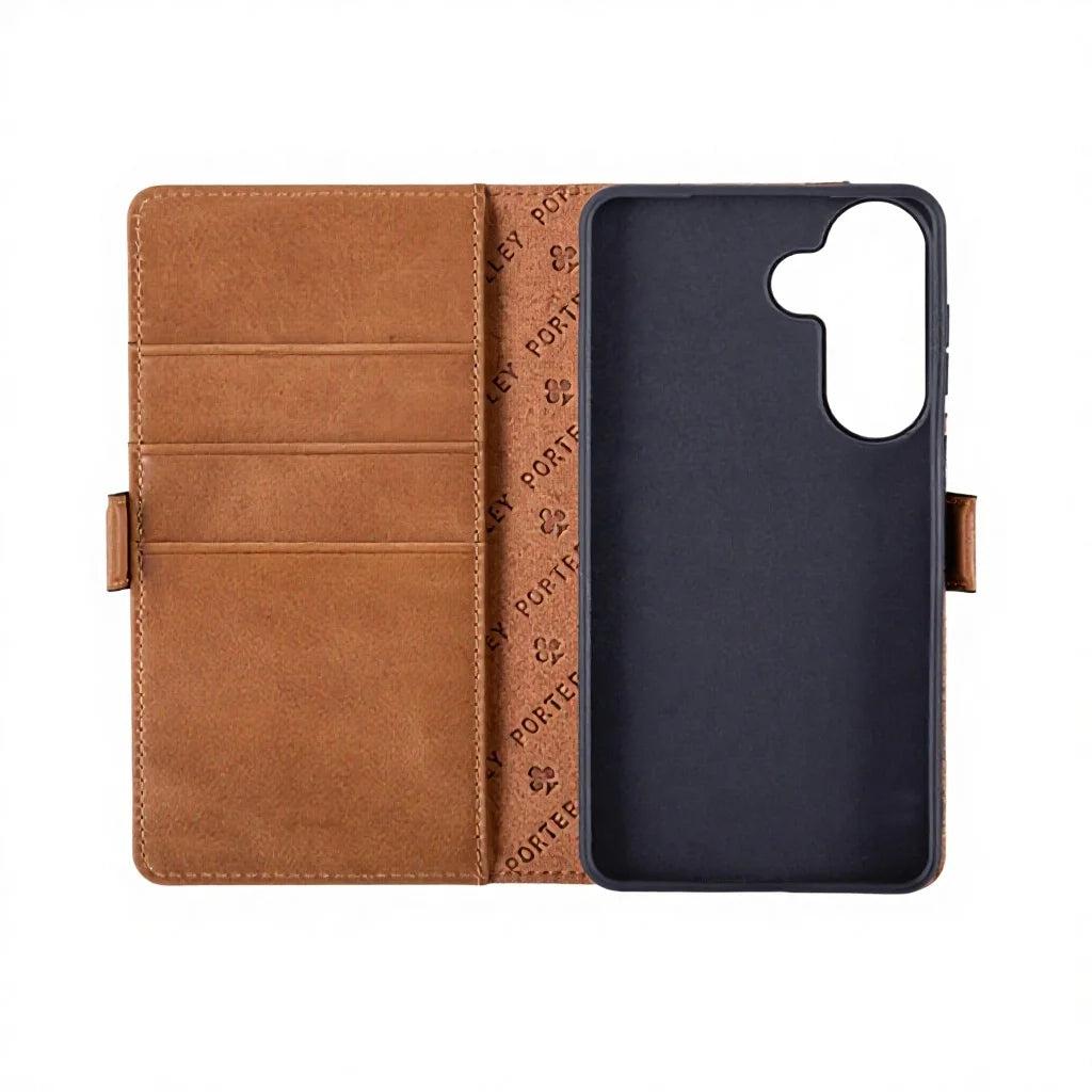 Genuine Leather Foldable Wallet Phone Case for Samsung Galaxy S26 Series - image 7