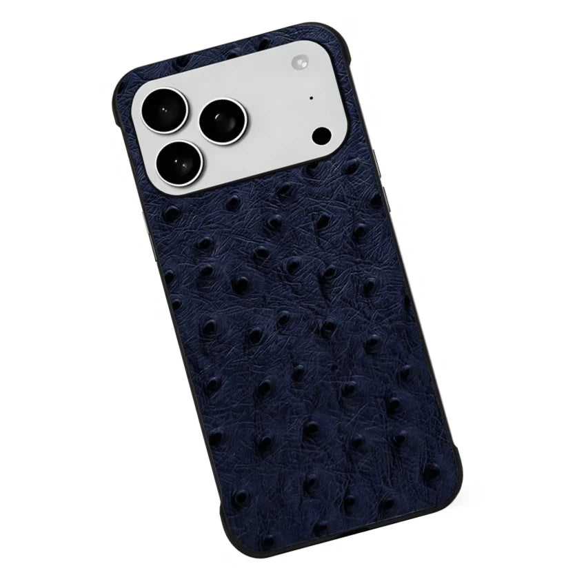 Ostrich Pattern Leather Phone Case for iPhone 17 Series image 2