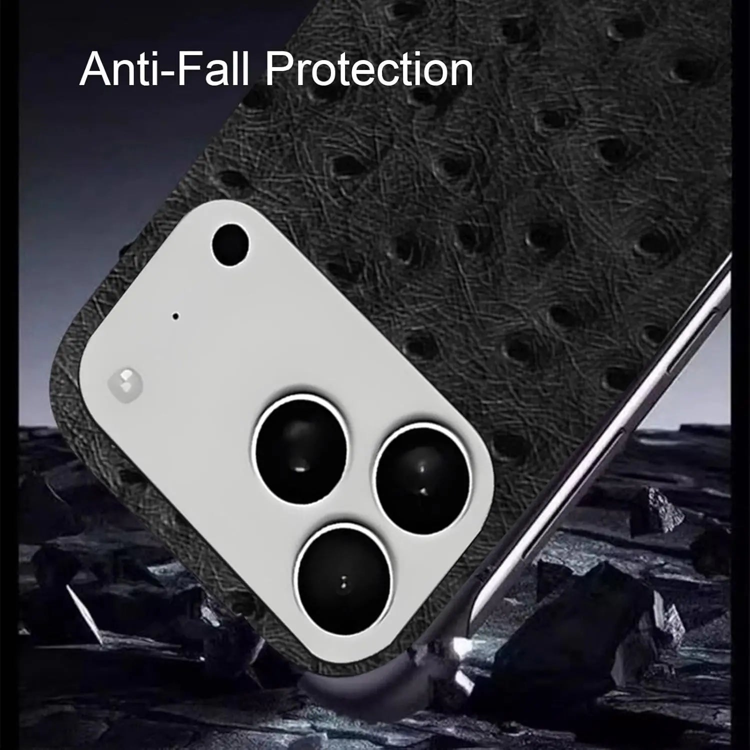 Ostrich Pattern Leather Phone Case for iPhone 17 Series image 4