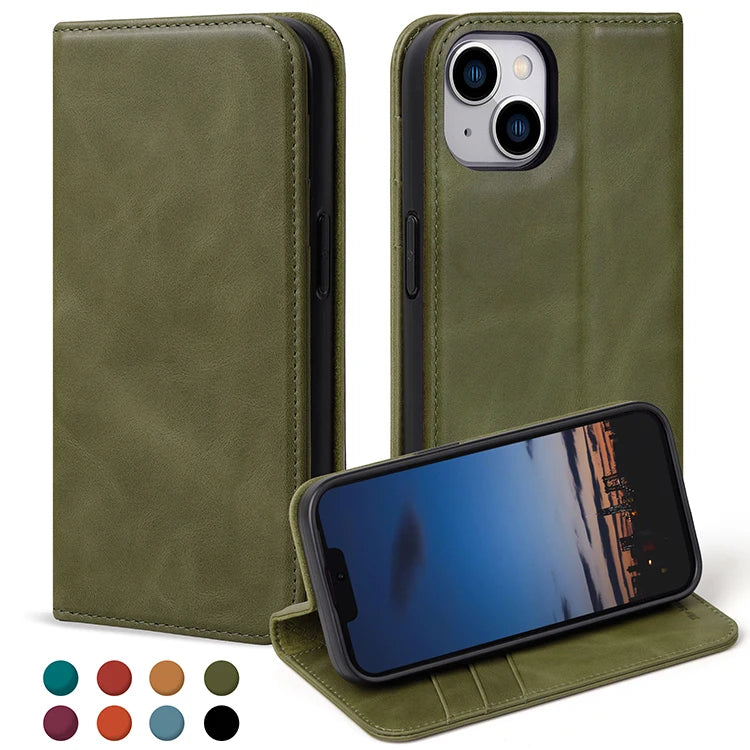 Genuine Leather Phone Case for iPhone 15 Series image 2