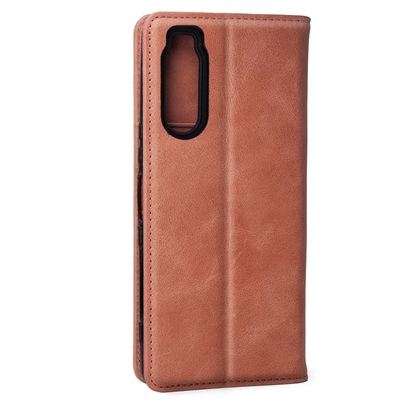 Genuine Leather Folio Wallet Phone Case for Customizable Device Models image 3