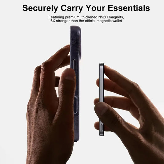 Genuine Leather Slim Screen Protector Phone Case for iPhone 17 Series - image 2