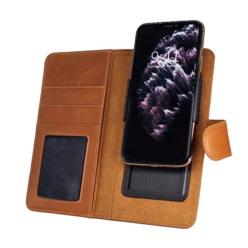 Genuine Leather Card Slots Wallet Phone Case for Custom Phone Models Style 02 - image 4