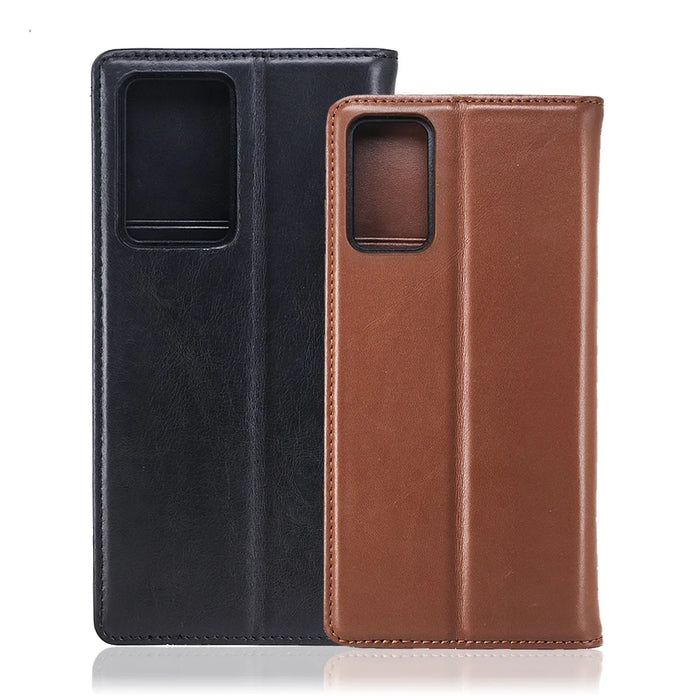 Genuine Leather Folio Wallet Phone Case for Custom Phone Models - image 1