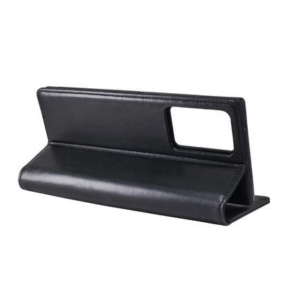 Genuine Leather Folio Wallet Phone Case for Customizable Device Models image 4