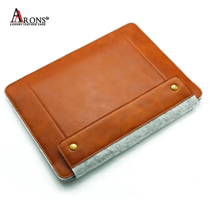 Genuine Leather Wool Felt Shockproof Tablet / iPad Case for iPad Air - image 3