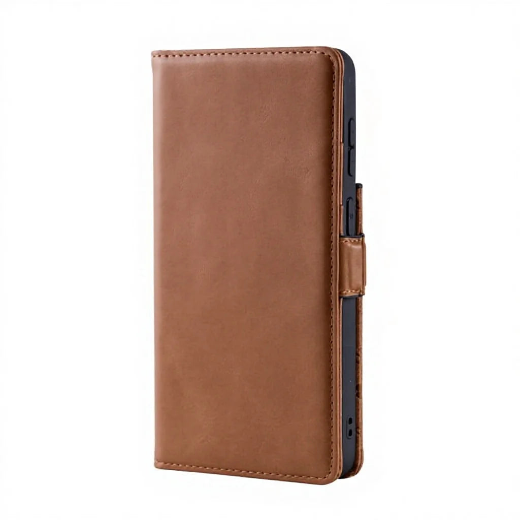 Genuine Leather Foldable Wallet Phone Case for Samsung Galaxy S26 Series - image 4