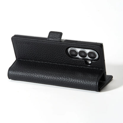 Genuine Leather Folio Wallet Phone Case for Samsung Galaxy Z Fold Series image 1