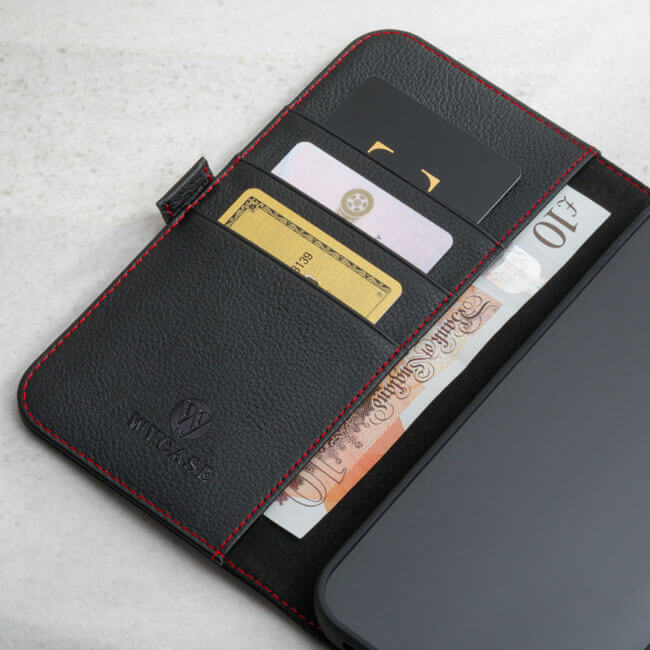 Aaronscase Genuine Leather iPhone 14 Pro Max Wallet Case (Wholesale / Manufacturer)