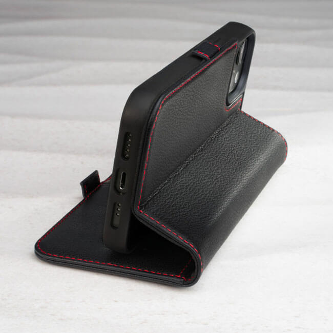 Aaronscase Genuine Leather iPhone 14 Pro Max Wallet Case (Wholesale / Manufacturer)