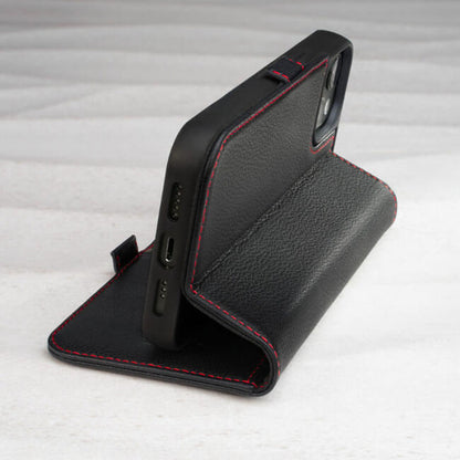 Aaronscase Genuine Leather iPhone 14 Pro Max Wallet Case (Wholesale / Manufacturer)