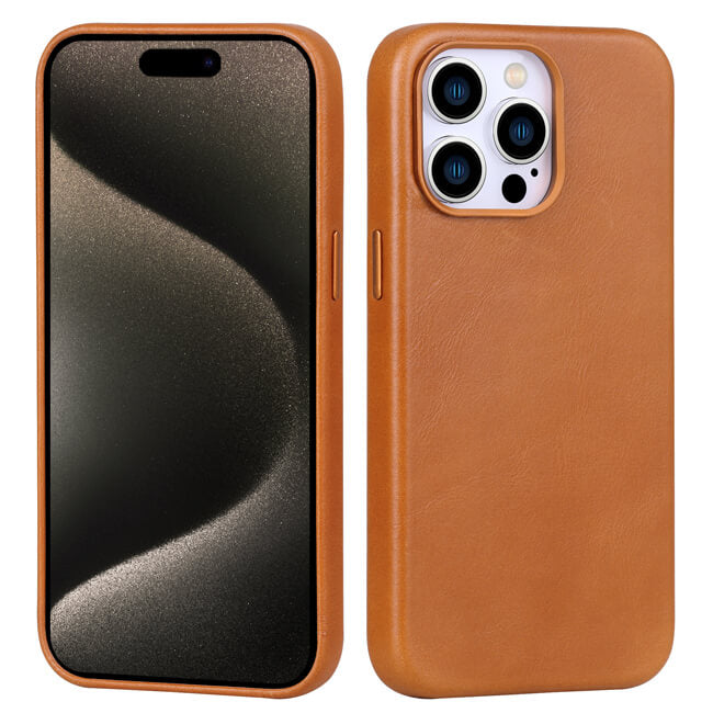 Aaronscase Genuine Leather iPhone 15 Case Manufacturer (Wholesale)