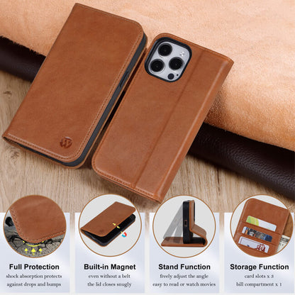 Aaronscase Genuine Leather iPhone 15 Pro Max Wallet Case (Wholesale / Manufacturer)