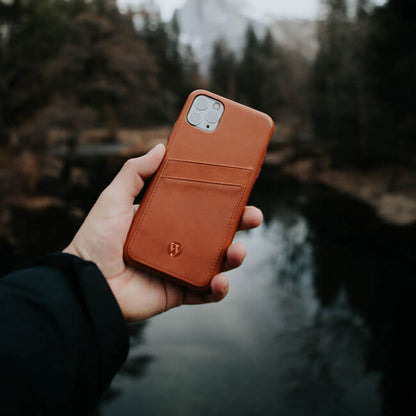 Aaronscase Handmade Genuine Leather iPhone Back Case with Card Holder (Wholesale / Manufacturer)