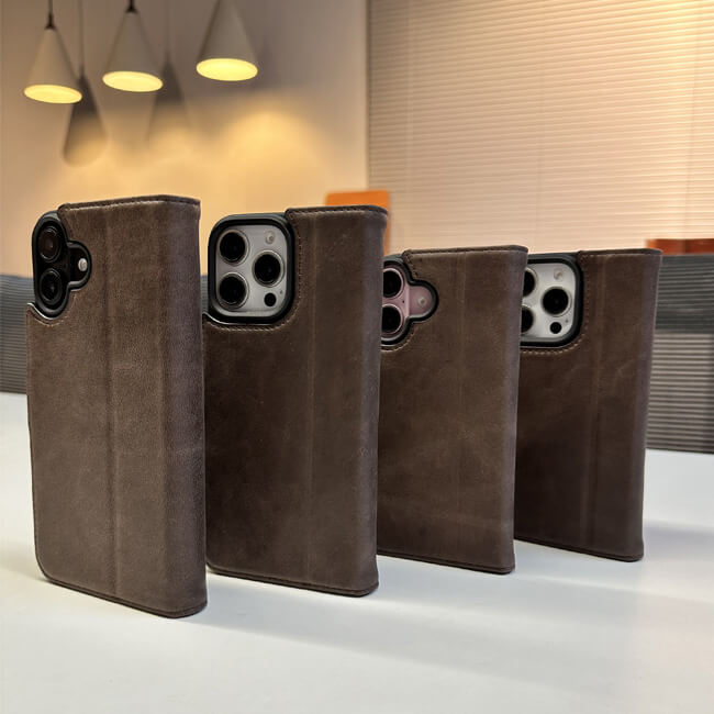 Aaronscase Genuine Leather iPhone 16 Case (Wholesale / Manufacturer)