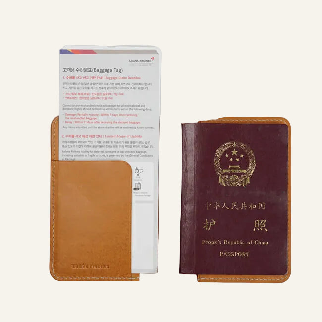 cuir véritable protège-passeport (Fabricant gros/OEM)