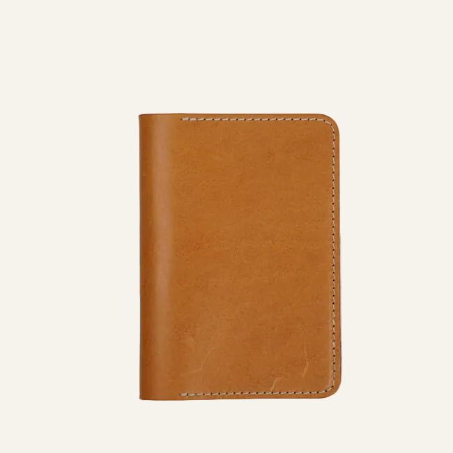 Portapasaporte de cuero genuino