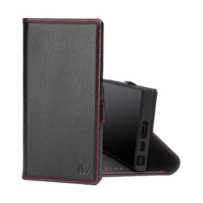 Aaronscase Genuine Leather Samsung S23 Flip Wallet Case (Wholesale / Manufacturer)