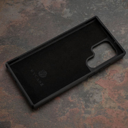 Aaronscase Genuine Black Leather Samsung Phone Case (Wholesale / Manufacturer)