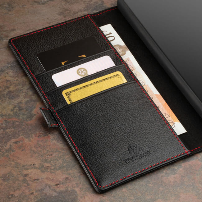 Aaronscase Genuine Leather Samsung S23 Flip Wallet Case (Wholesale / Manufacturer)