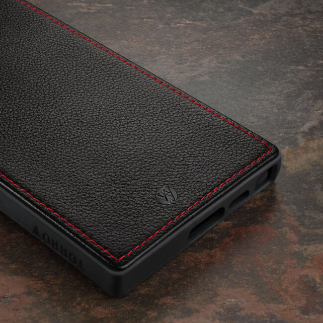 Aaronscase Genuine Leather Samsung S23 Flip Wallet Case (Wholesale / Manufacturer)