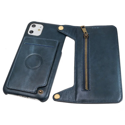 Genuine Leather RFID Anti-EMF Stand Wallet Phone Case for Custom Phone Models - image 2