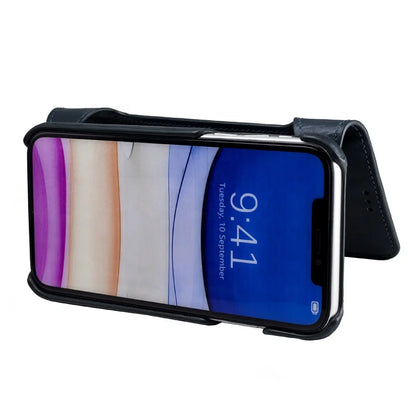 Genuine Leather RFID Anti-EMF Stand Wallet Phone Case for Custom Phone Models - image 5