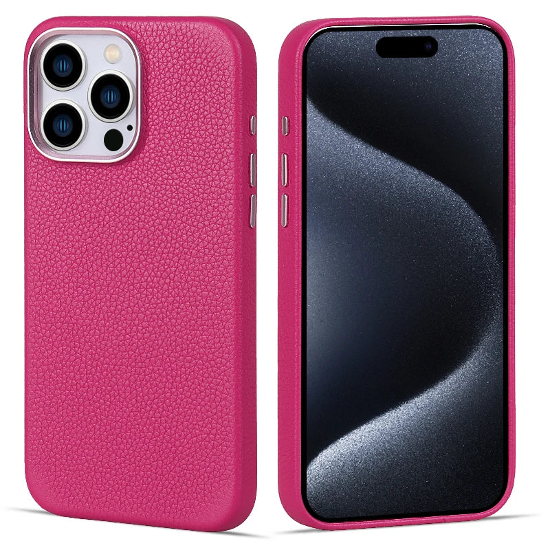 Genuine Leather Phone Case for iPhone 15 Series - image 1