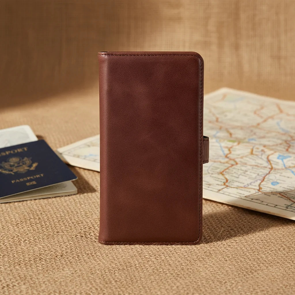 Genuine Leather Folio Wallet Phone Case for Samsung Galaxy S26 Series image 5