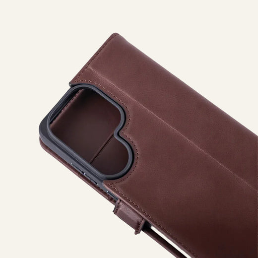Genuine Leather Folio Shockproof Wallet Phone Case for Samsung Galaxy S26 Series - image 2