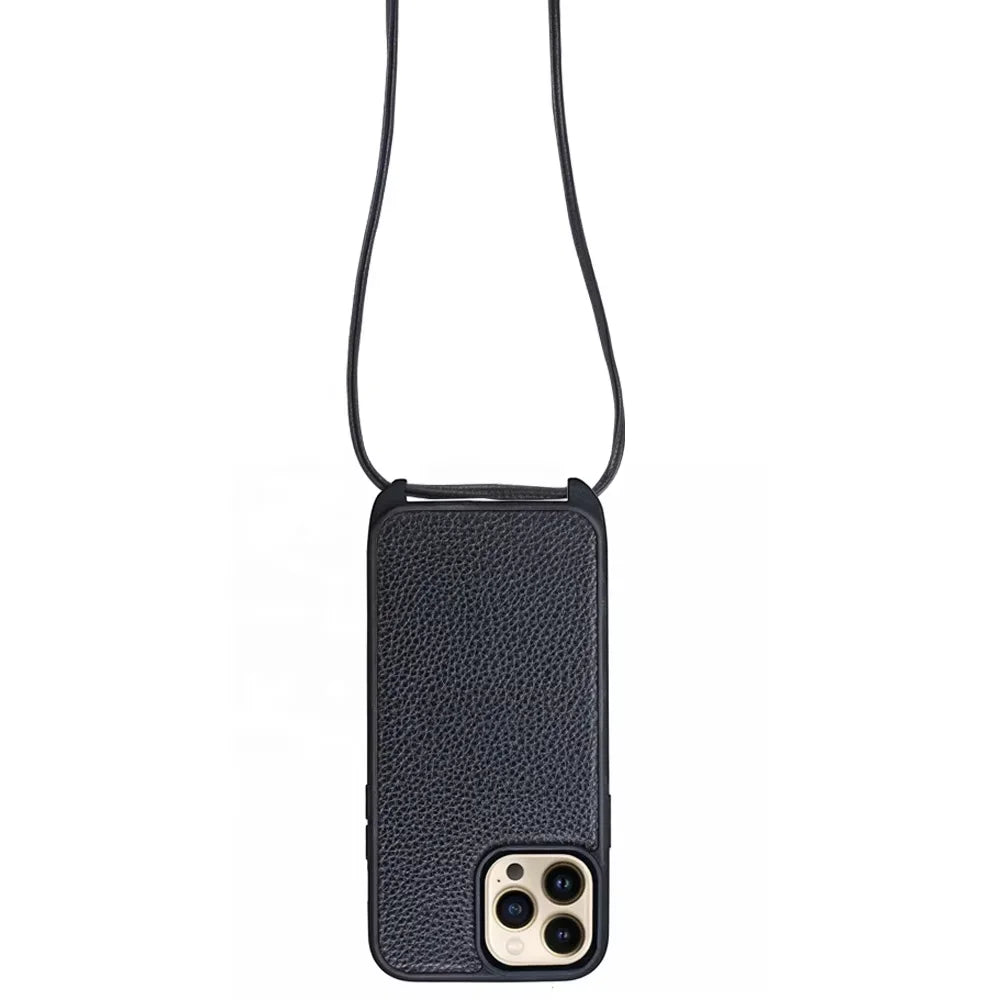 Genuine Leather Crossbody Wallet Phone Case for iPhone 13 Series image 2