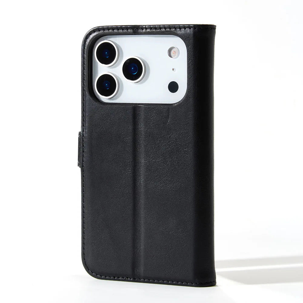 Genuine Leather Folio Wallet Phone Case for iPhone 17 Series image 1