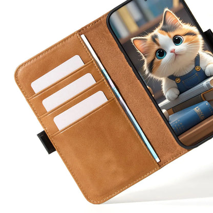 Genuine Leather Folio Wallet Phone Case for iPhone 17 Series image 6