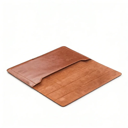 Cowhide Leather Zipper Stand Laptop / Tablet Sleeve for MacBook 13 Inch - image 2