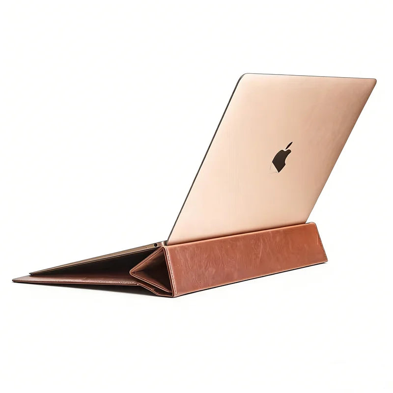 Top-Grain Leather Zipper Stand Laptop / Tablet Sleeve for MacBook 13 Inch - image 3