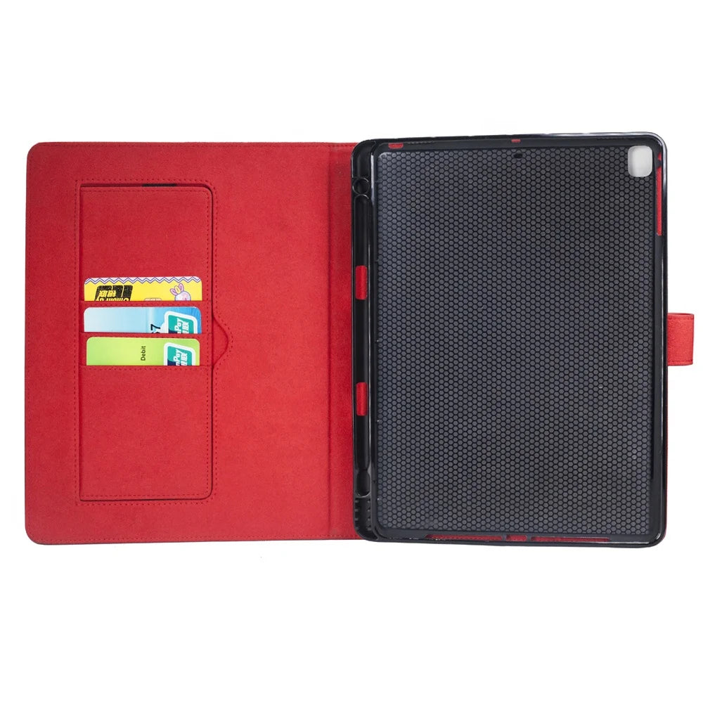 Top-Grain Leather Folio Card Slots Laptop / Tablet Sleeve for iPad Air - image 3