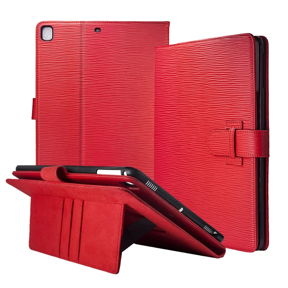 Top-Grain Leather Folio Card Slots Laptop / Tablet Sleeve for iPad Air - image 1