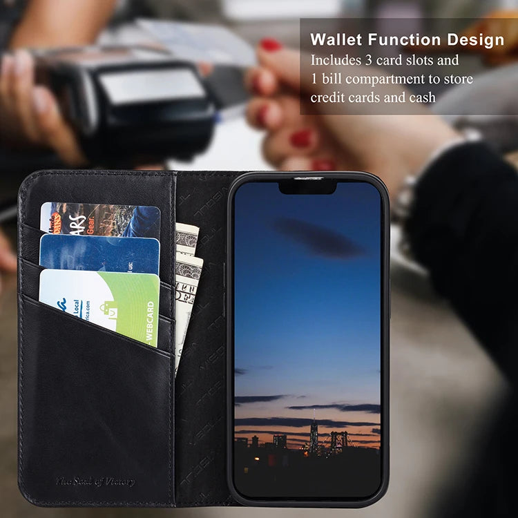 Natural Leather Phone Case for iPhone 15 Series image 3