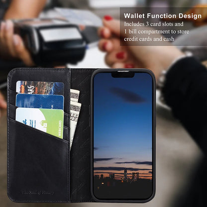 Natural Leather Phone Case for iPhone 15 Series image 3