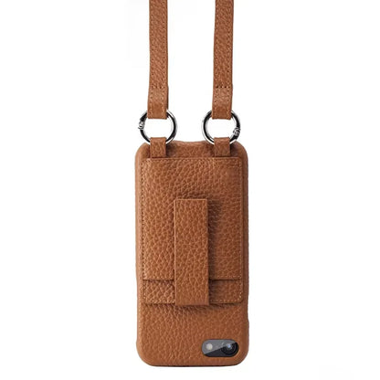 Genuine Leather Crossbody Wallet Phone Case for Customizable Device Models image 4
