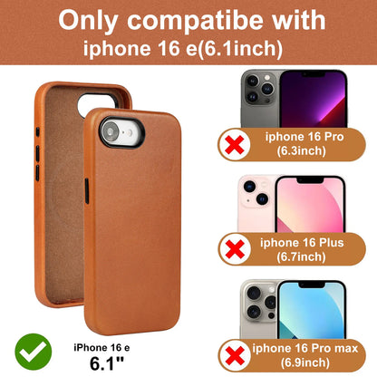 Genuine Leather Slim Phone Case for iPhone 16 Series - image 2