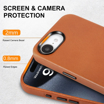 Genuine Leather Slim Phone Case for iPhone 16 Series - image 5