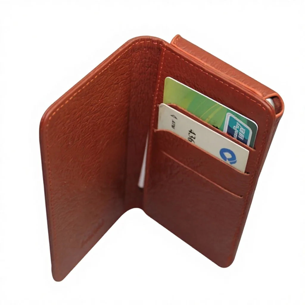 Genuine Leather Wallet Phone Case for Customizable Device Models image 4
