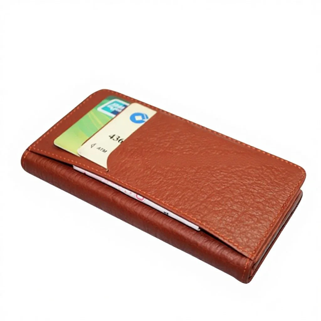 Genuine Leather Wallet Phone Case for Customizable Device Models image 3