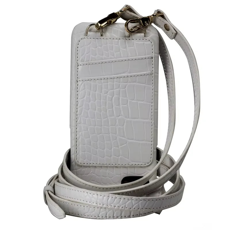 Crocodile Crossbody Wallet Phone Case for Customizable Device Models image 5